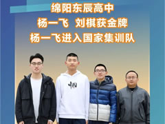 綿陽獨有：綿陽東辰楊一飛、劉棋獲2022年全國中學生數(shù)學奧林匹克決賽金獎，楊一飛以全國第36名進入國家集訓隊并獲保送清北資格。